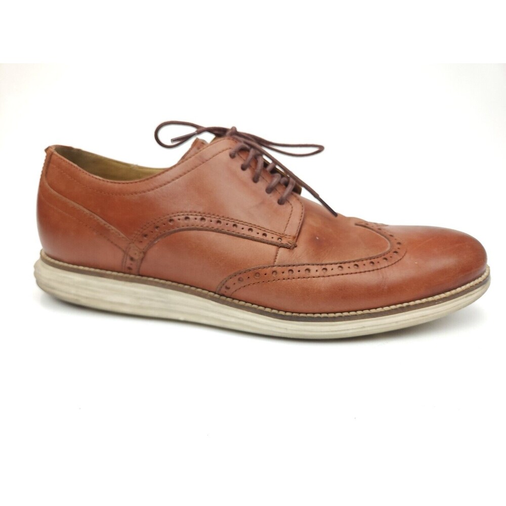 Cole Haan C26471 Mens Original Grand Oxfords Shoes Wingtip Brown Leather 13 M